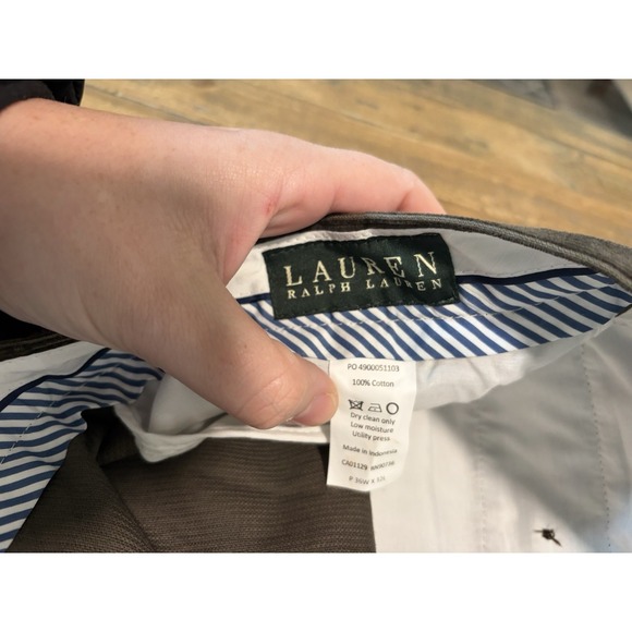 NWT $65 Men's Lauren Ralph Lauren Green Corduroy Pants 36Wx32L Flat front Pant - Picture 5 of 11